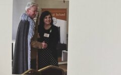 Taoiseach Kieran O'Dowd with Gearóid Ó Ceallaigh, Chairman of Clans of Ireland