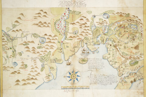 A true description of the Northwest parts of Ireland, by Captain John Baxter, finished by Baptista Boazio, c.1600. Royal Museums Greenwich.