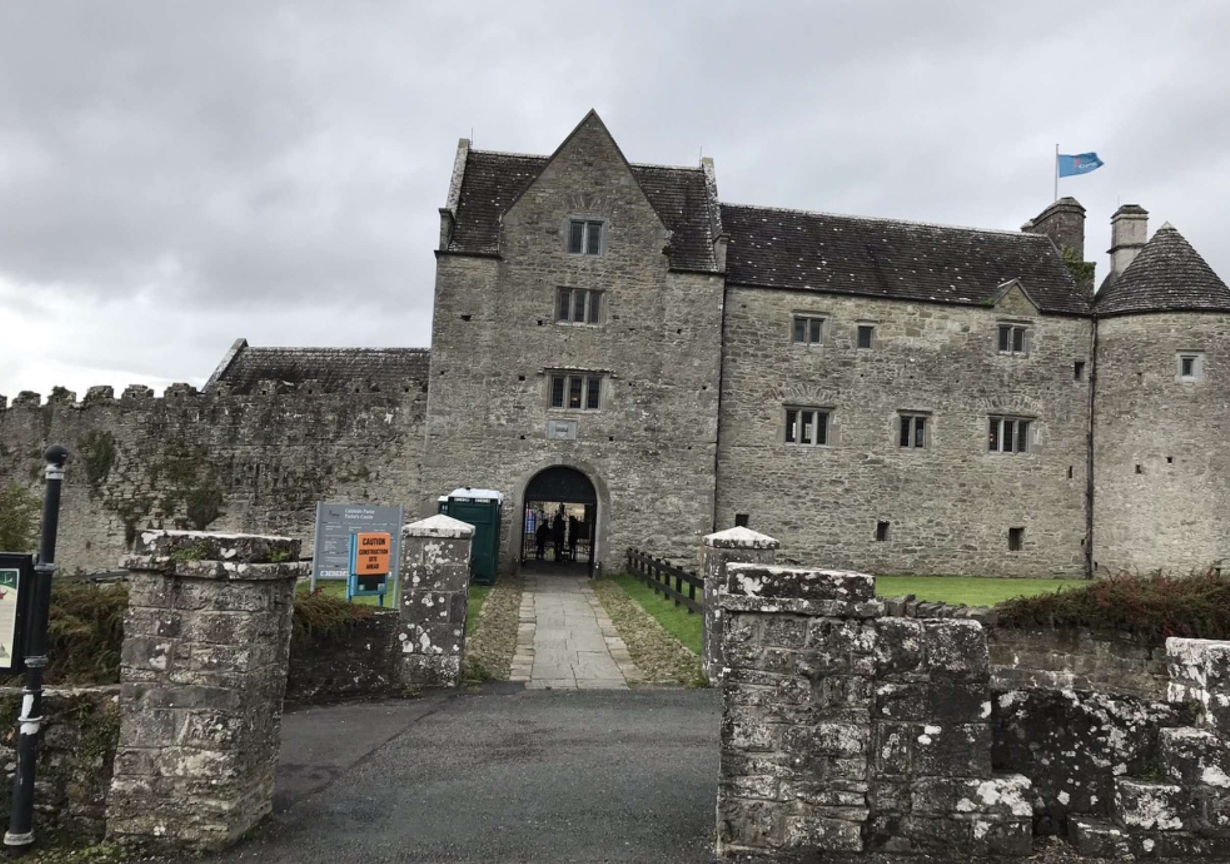 Parke's Castle gatehouse on a grey afternoon, the day we took the kids