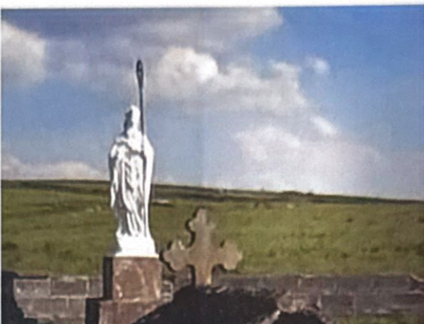 The well and statue of St Patrick at Foghill, Co. Mayo, on the site where the young Patrick was enslaved